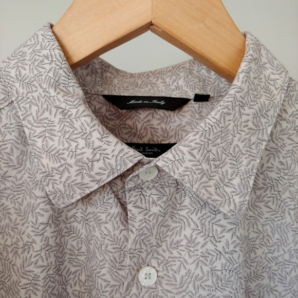 Paul Smith London Button Down Dress Shirt Size 16 1/2 Byard Trim Fit - Picture 6 of 16